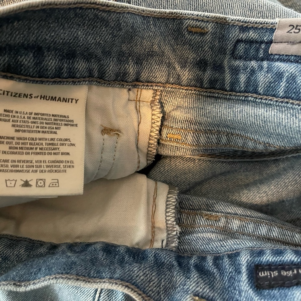 Citizens Of HumanityOlivia Crop Light Blue High Rise Slim Jeans - Picture 7 of 7